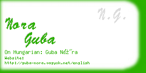 nora guba business card